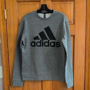 Adidas Men's Crewneck Sweater in Gray and Black